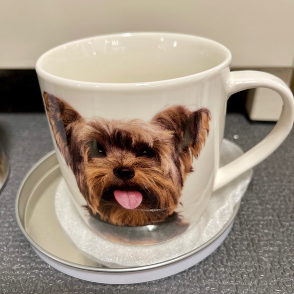 Yorkshire Terrier Yorkie Dog Metal Tin and Ceramic Coffee & Tea Mug Gift Set - Picture 2 of 7